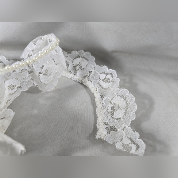 White Lace String Beads Craft Sewing Lot Flowers Floral - Picture 14 of 16